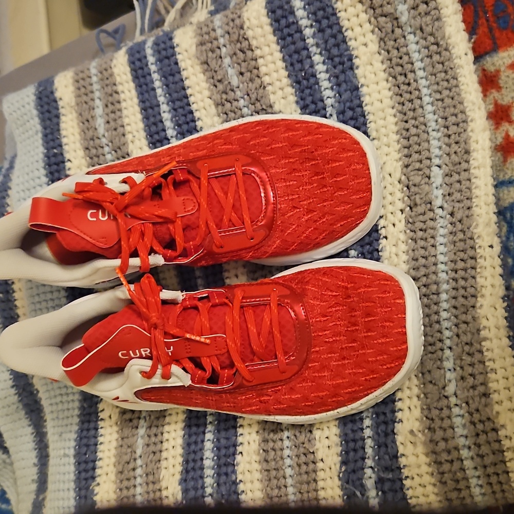 White And Red, Size 12, Curry Shoes